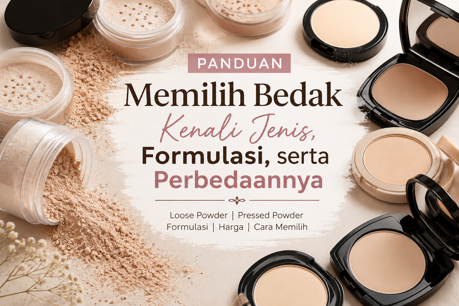 Panduan Memilih Bedak  dan Kenali Jenis, Formulasi, Serta Perbedaannya
